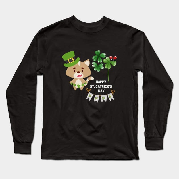 Happy St. Catrick's Day. Long Sleeve T-Shirt by My-Kitty-Love